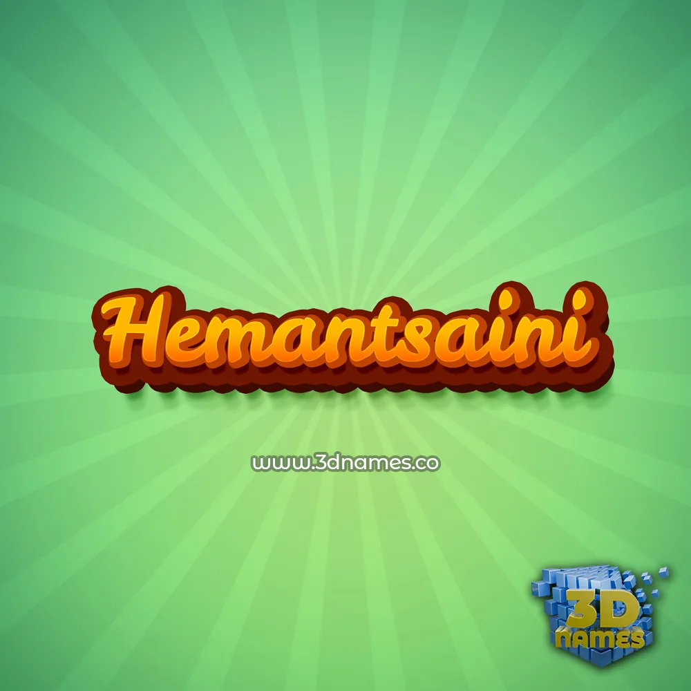 hemantsaini in Green Rays style - 3D name wallpaper