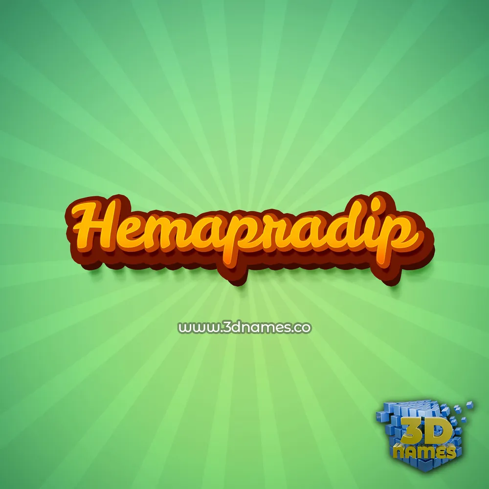hemapradip in Green Rays style - 3D name wallpaper