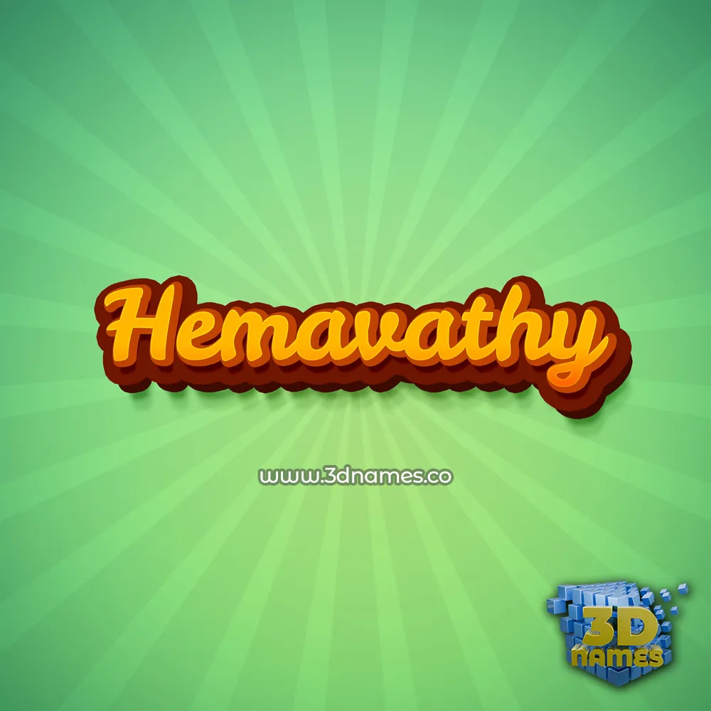 hemavathy in Green Rays style - 3D name wallpaper