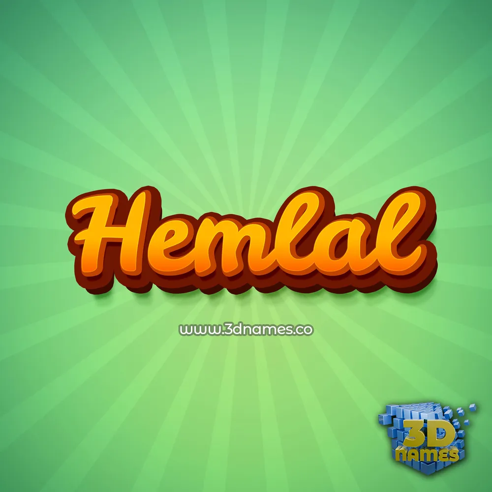 hemlal in Green Rays style - 3D name wallpaper