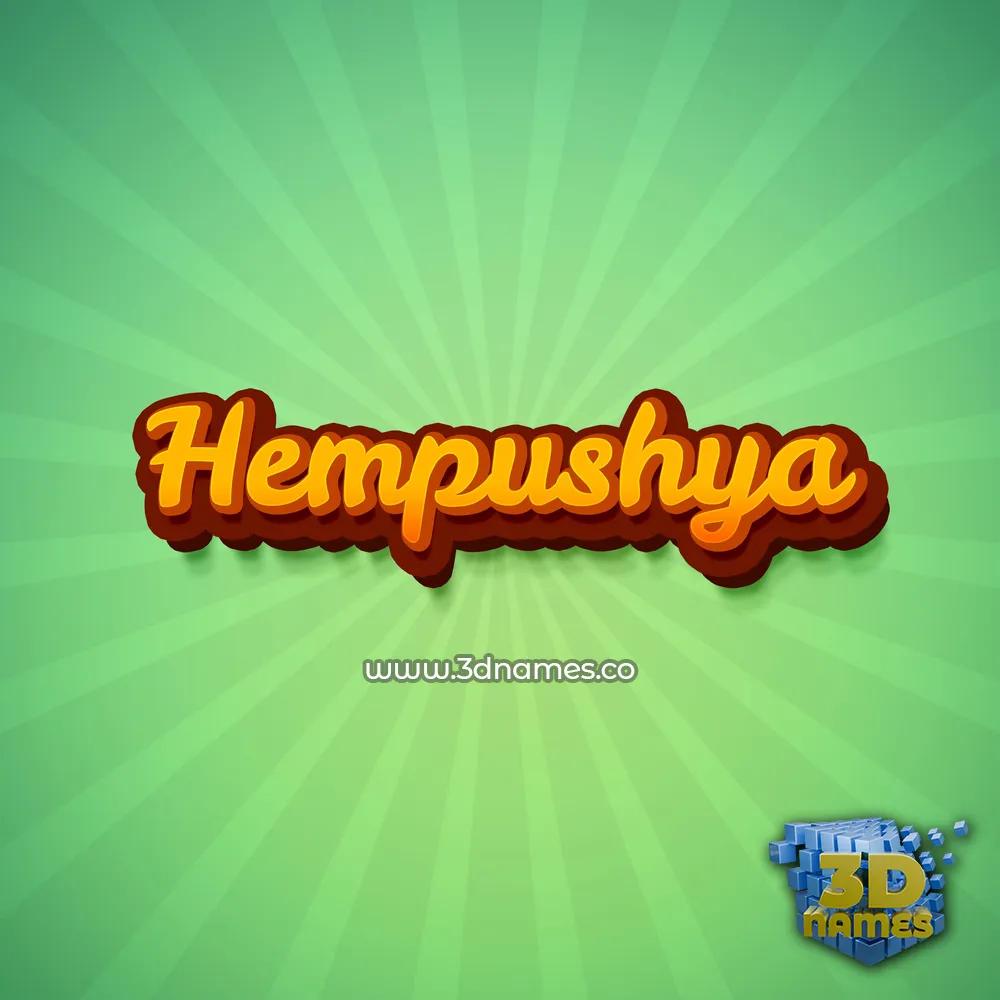hempushya in Green Rays style - 3D name wallpaper