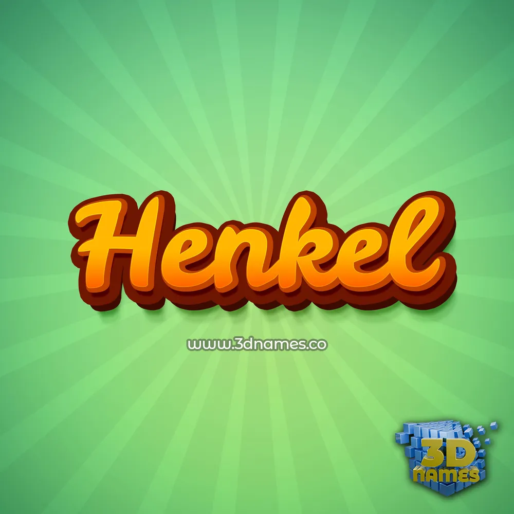 henkel in Green Rays style - 3D name wallpaper