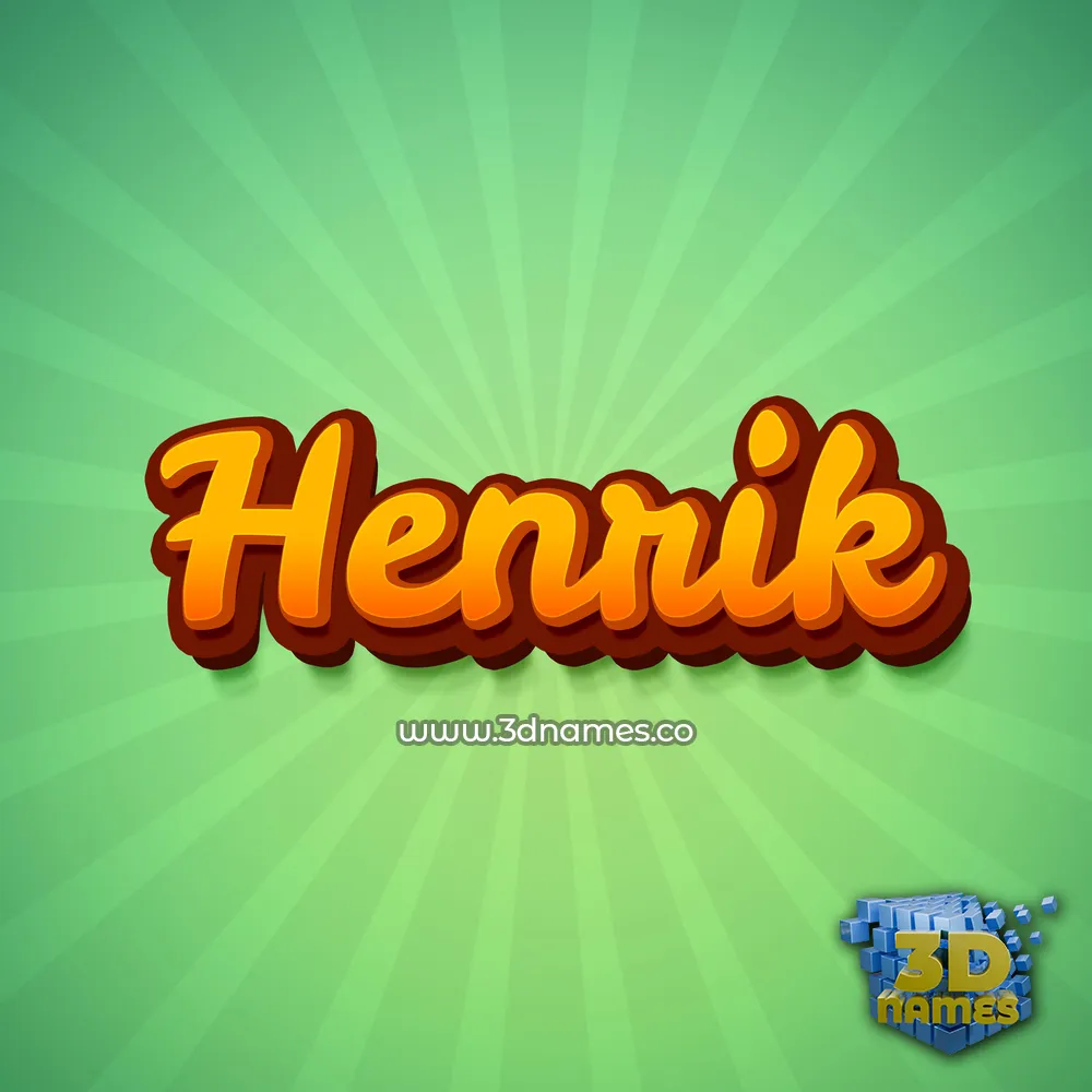 henrik in Green Rays style - 3D name wallpaper