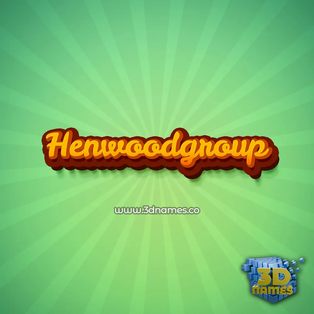 henwoodgroup in Green Rays style - 3D name wallpaper
