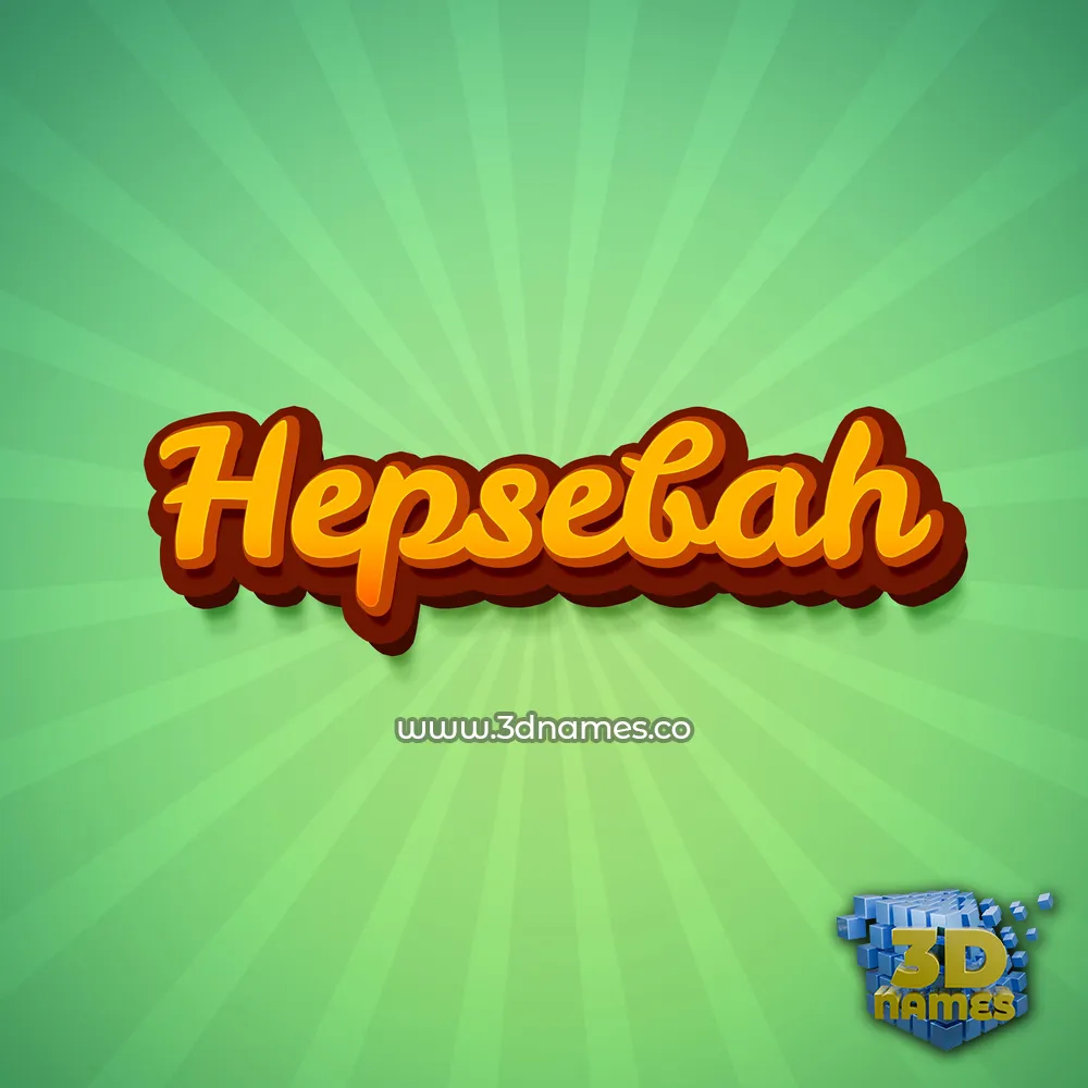 hepsebah in Green Rays style - 3D name wallpaper