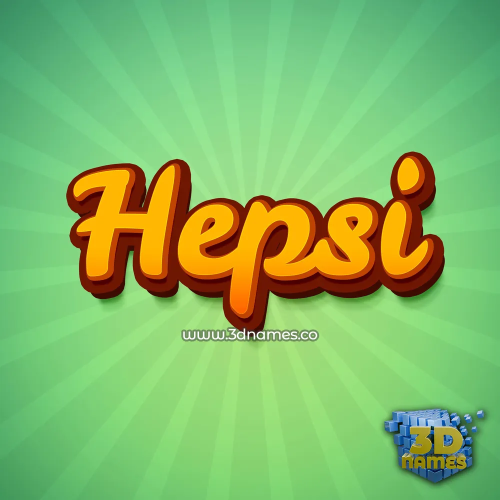 hepsi in Green Rays style - 3D name wallpaper