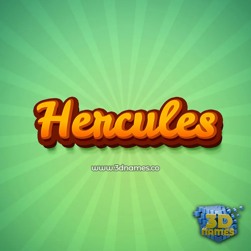 hercules in Green Rays style - 3D name wallpaper