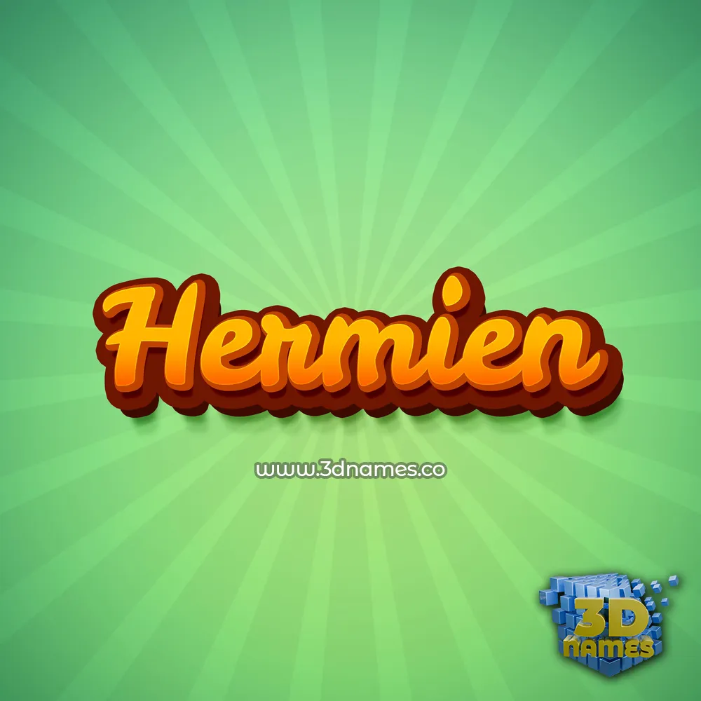 hermien in Green Rays style - 3D name wallpaper