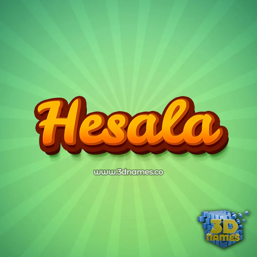 hesala in Green Rays style - 3D name wallpaper