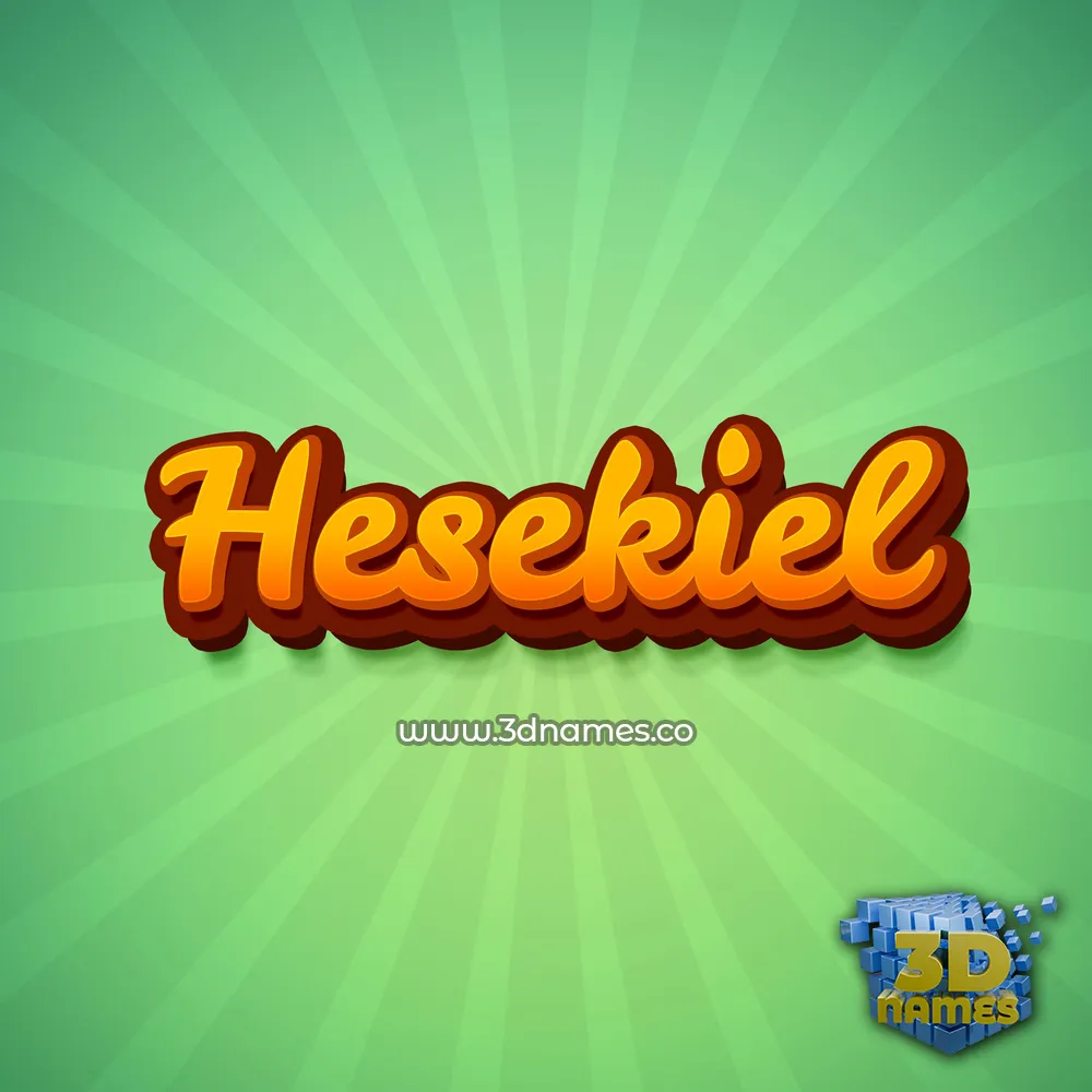 hesekiel in Green Rays style - 3D name wallpaper