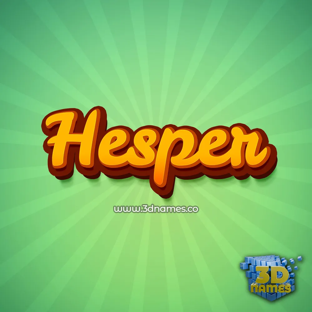 hesper in Green Rays style - 3D name wallpaper