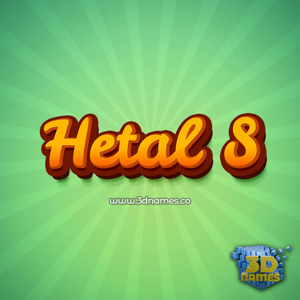 hetal s in Green Rays style - 3D name wallpaper