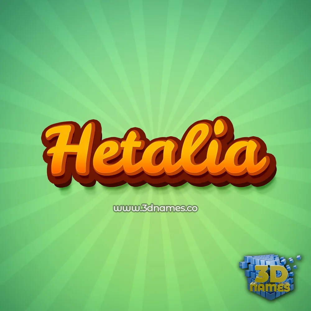 hetalia in Green Rays style - 3D name wallpaper
