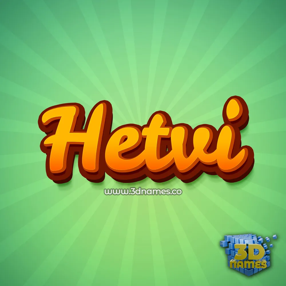 hetvi in Green Rays style - 3D name wallpaper
