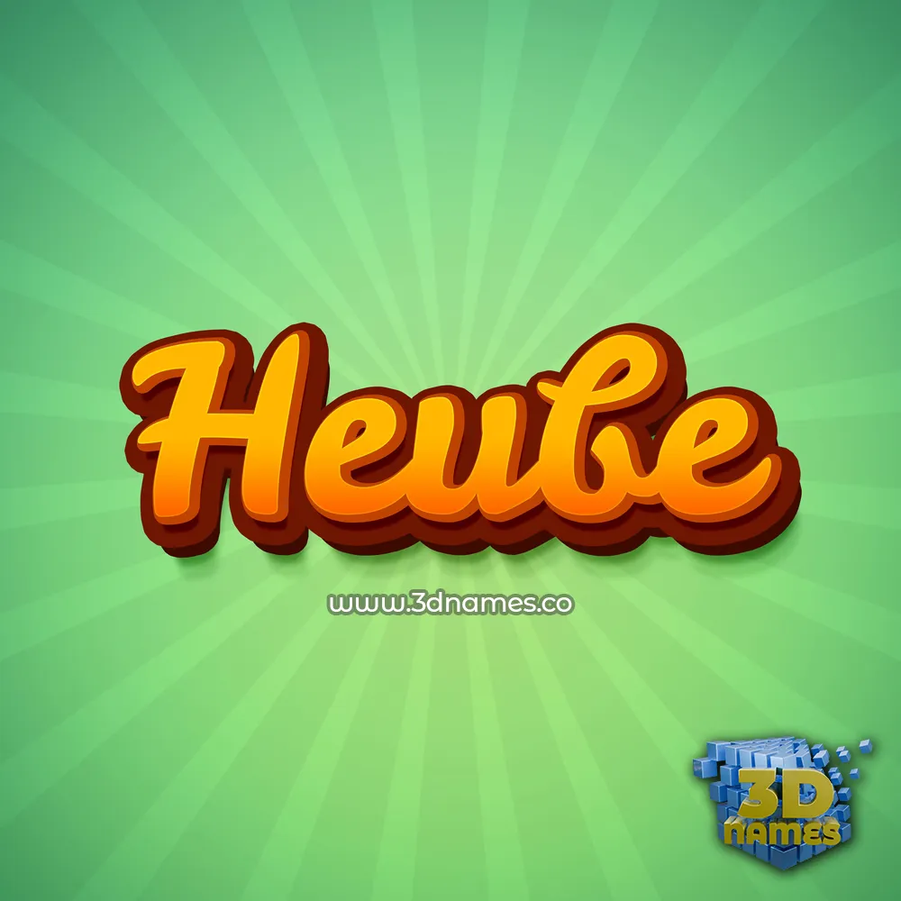 heube in Green Rays style - 3D name wallpaper