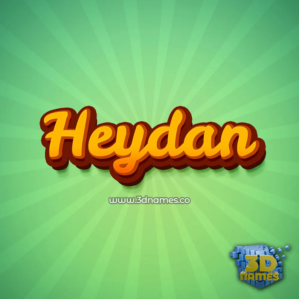 heydan in Green Rays style - 3D name wallpaper