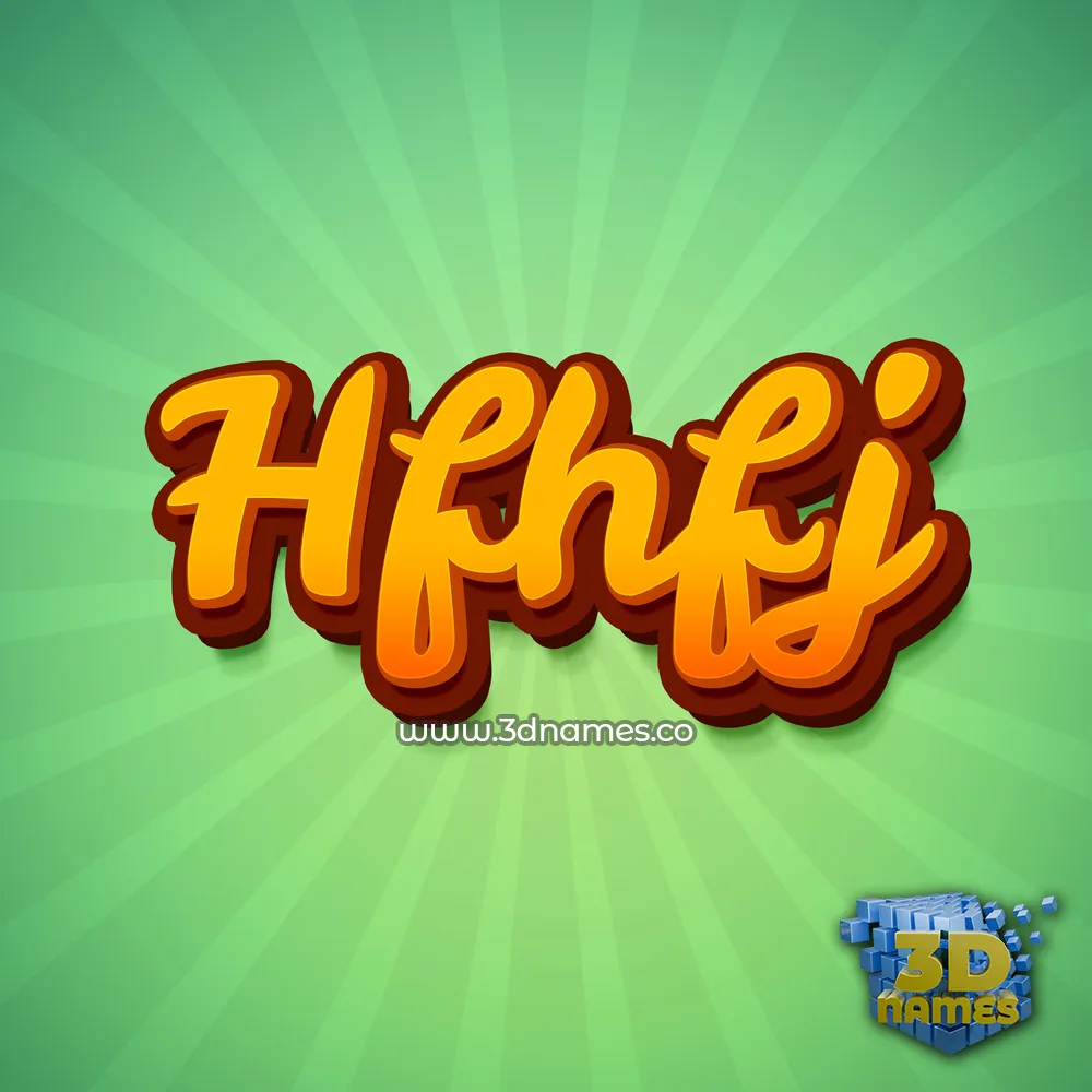 hfhfj in Green Rays style - 3D name wallpaper