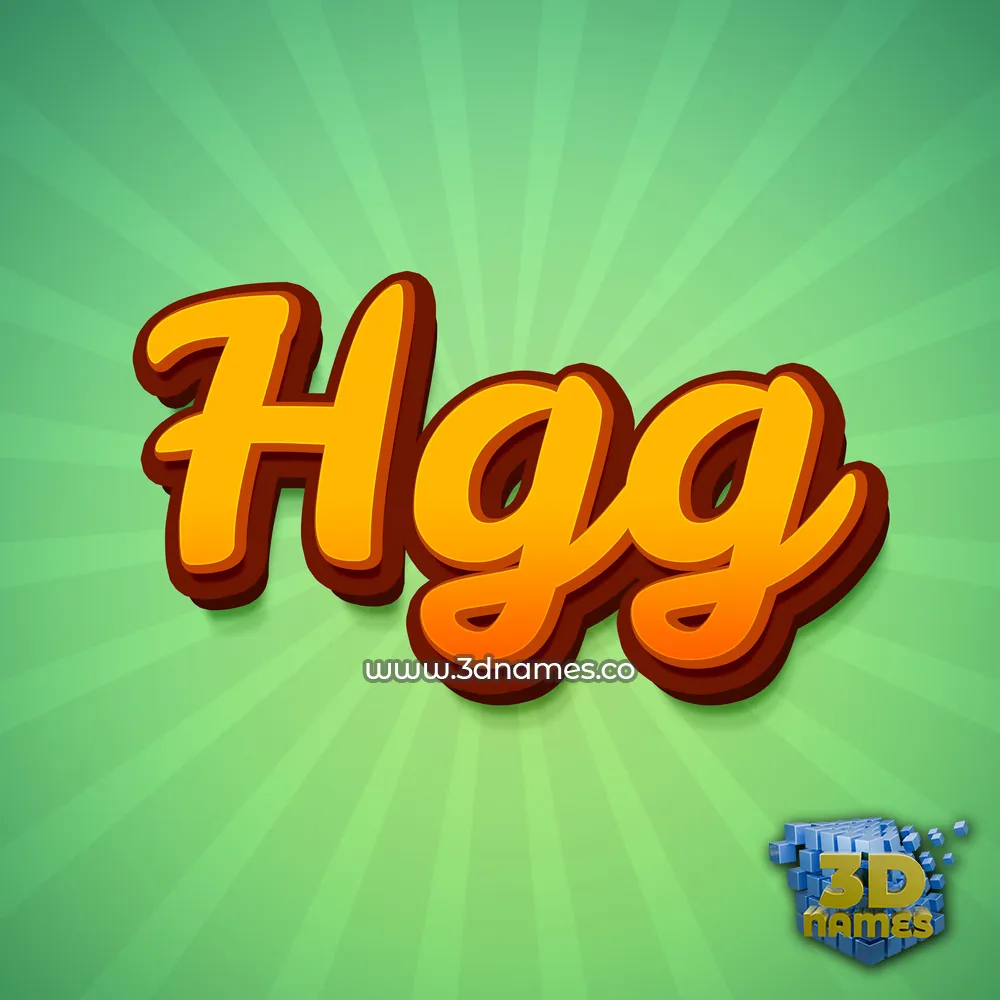 hgg in Green Rays style - 3D name wallpaper