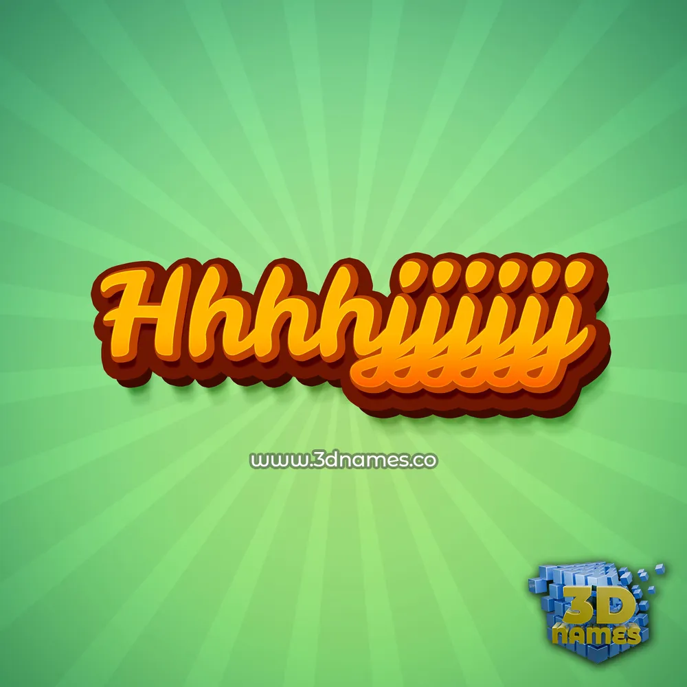 hhhhjjjjjj in Green Rays style - 3D name wallpaper