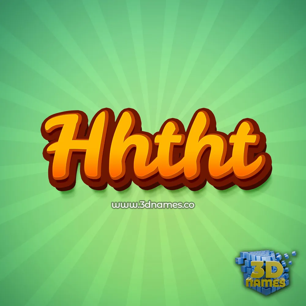hhtht in Green Rays style - 3D name wallpaper