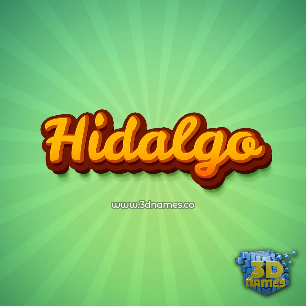 hidalgo in Green Rays style - 3D name wallpaper