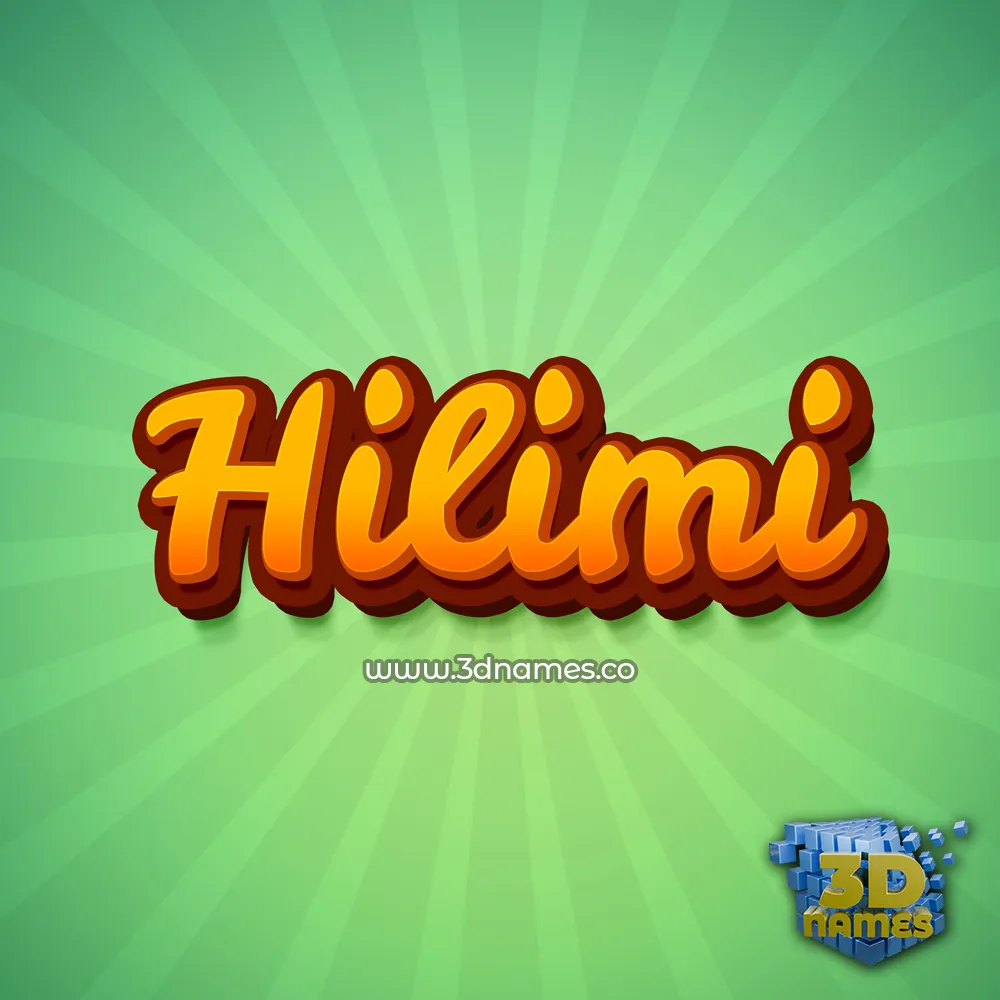 hilimi in Green Rays style - 3D name wallpaper