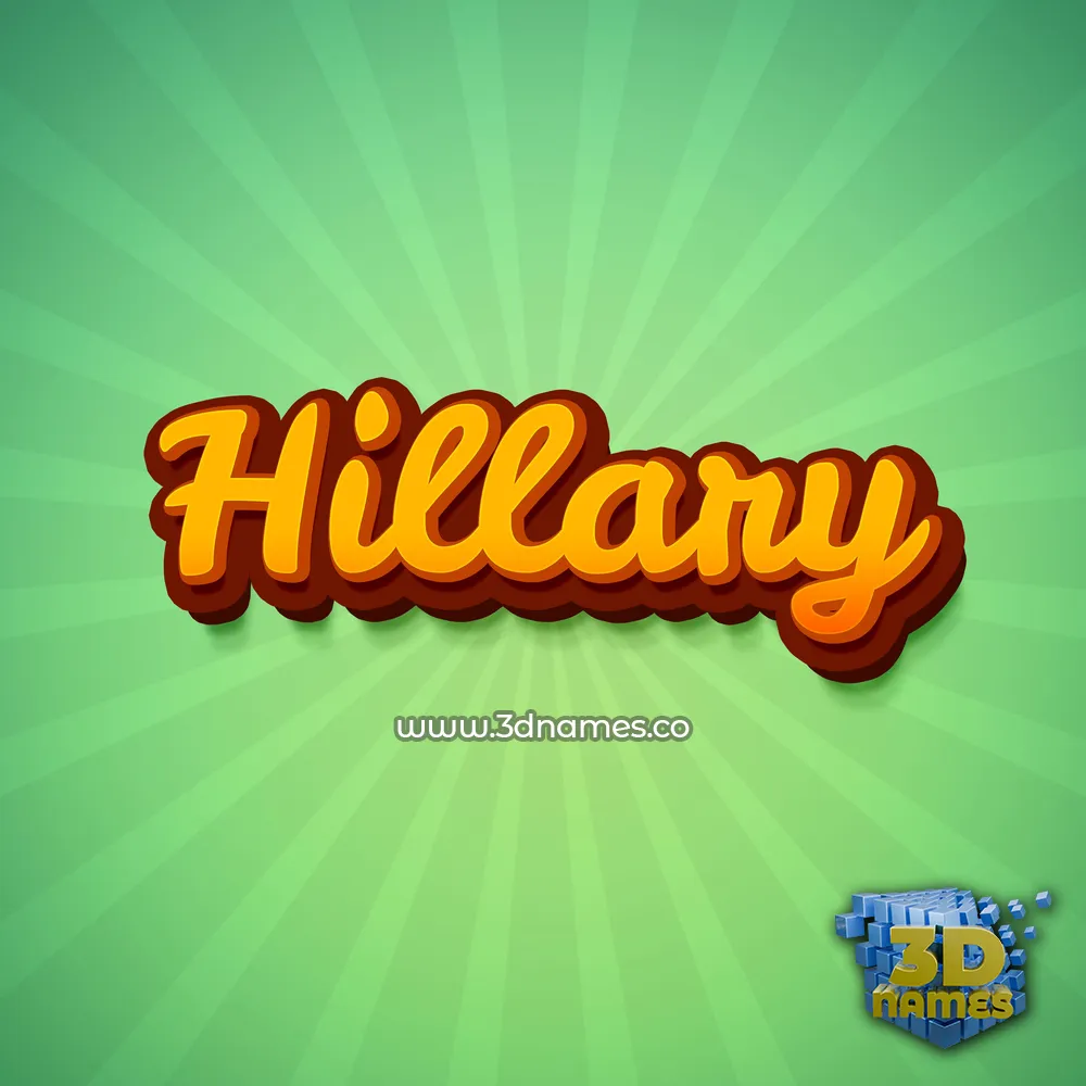 hillary in Green Rays style - 3D name wallpaper