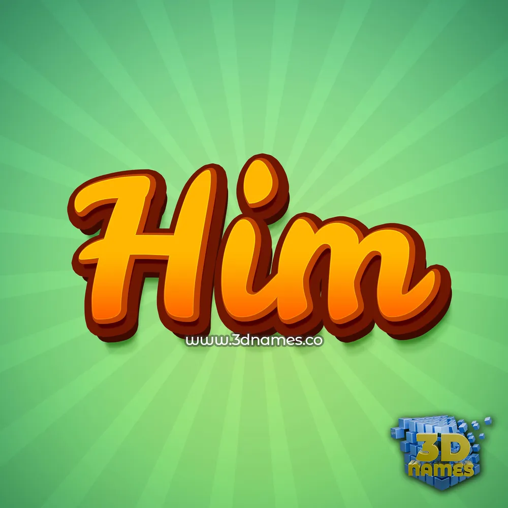 him in Green Rays style - 3D name wallpaper