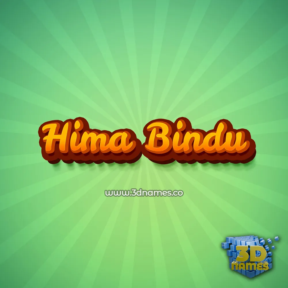 hima bindu in Green Rays style - 3D name wallpaper
