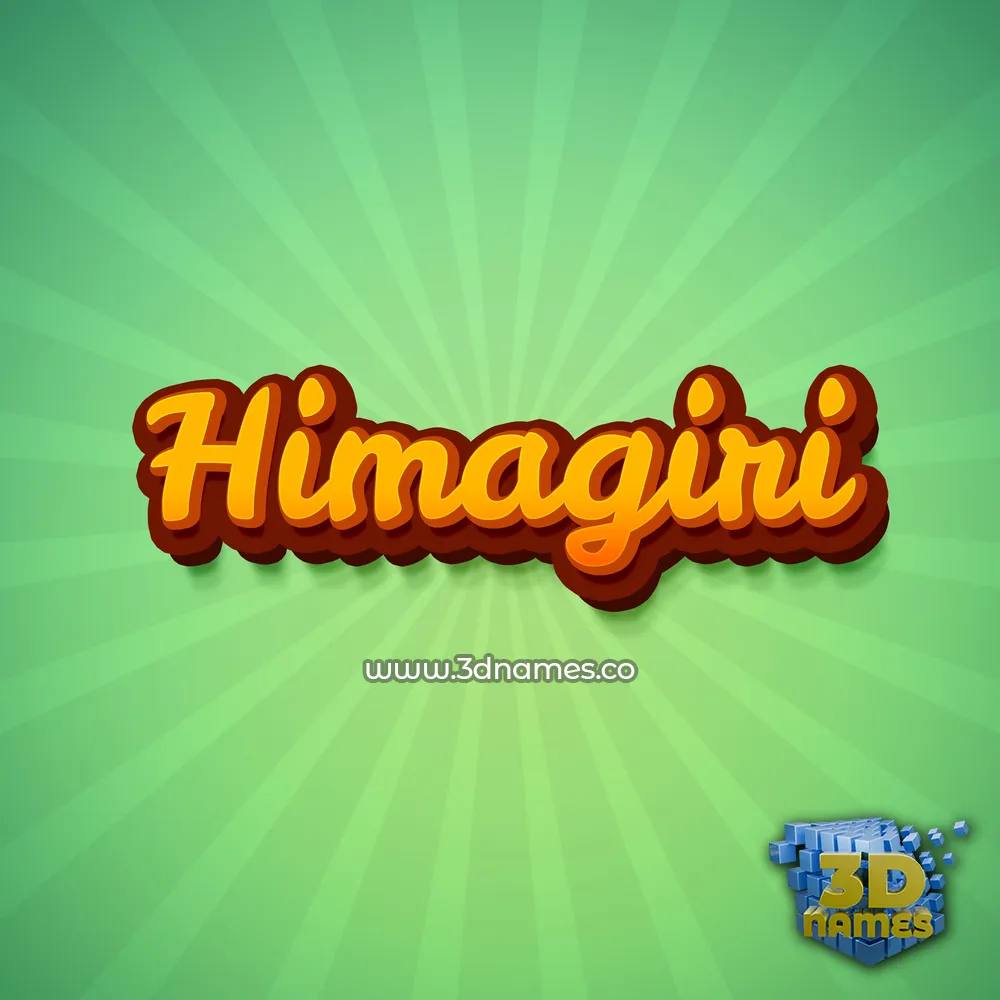 himagiri in Green Rays style - 3D name wallpaper