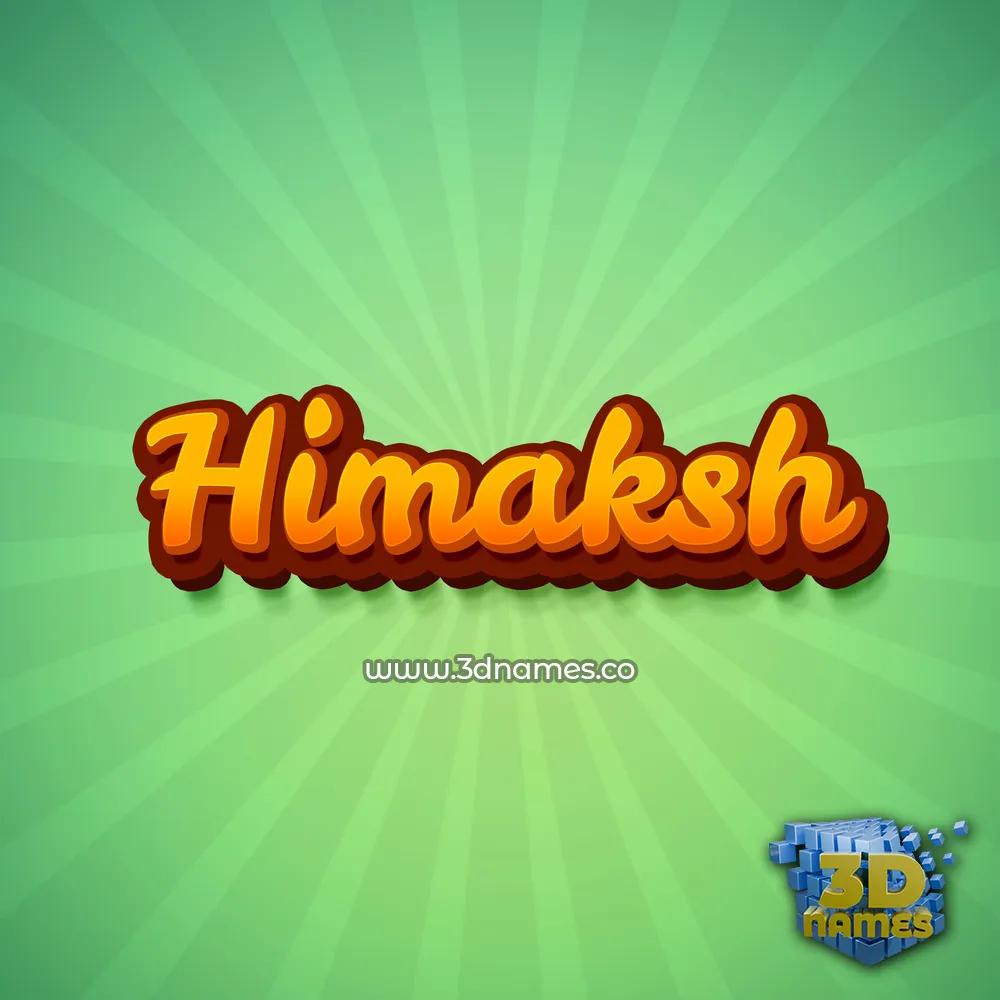 himaksh in Green Rays style - 3D name wallpaper