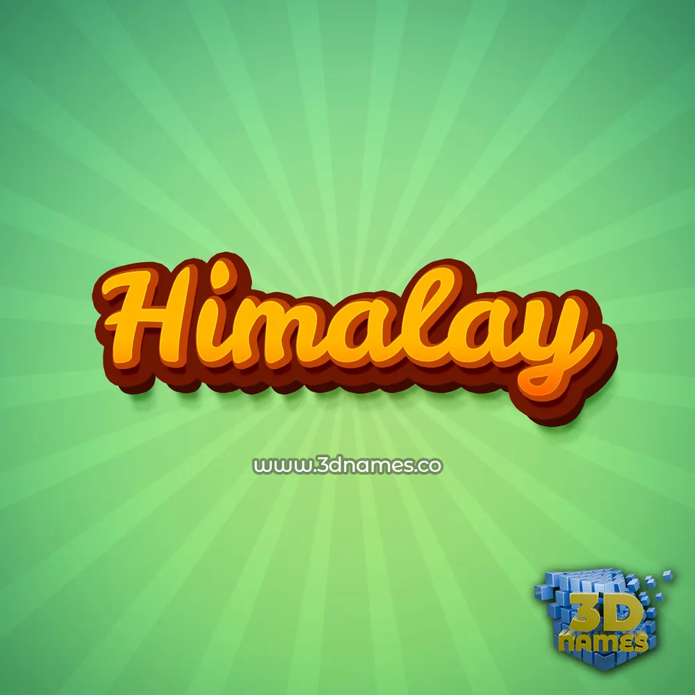 himalay in Green Rays style - 3D name wallpaper