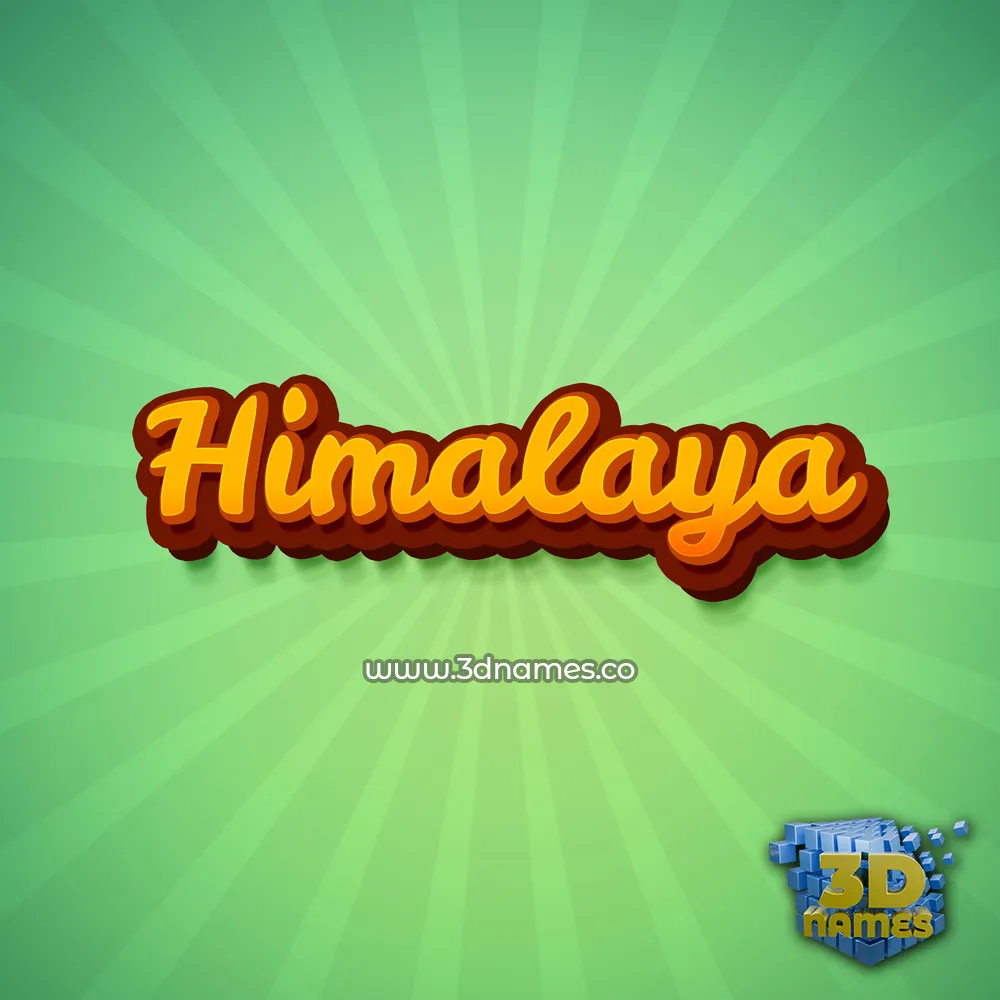 himalaya in Green Rays style - 3D name wallpaper