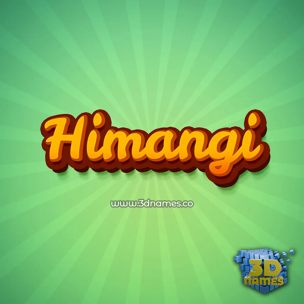 himangi in Green Rays style - 3D name wallpaper