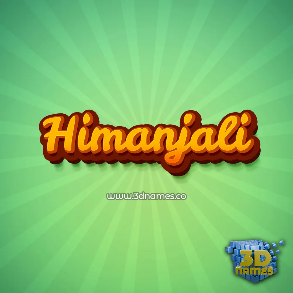 himanjali in Green Rays style - 3D name wallpaper