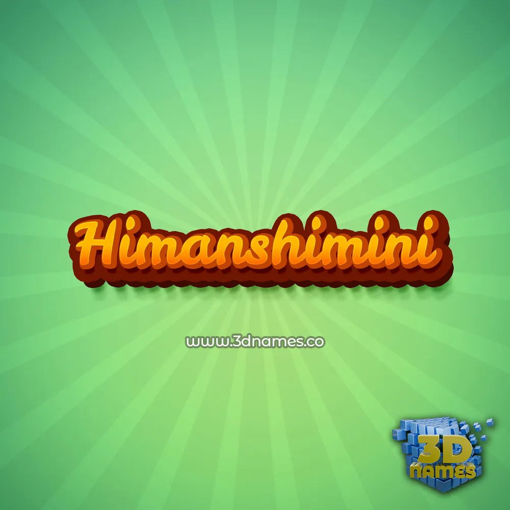 himanshimini in Green Rays style - 3D name wallpaper