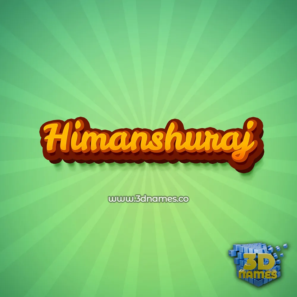 himanshuraj in Green Rays style - 3D name wallpaper
