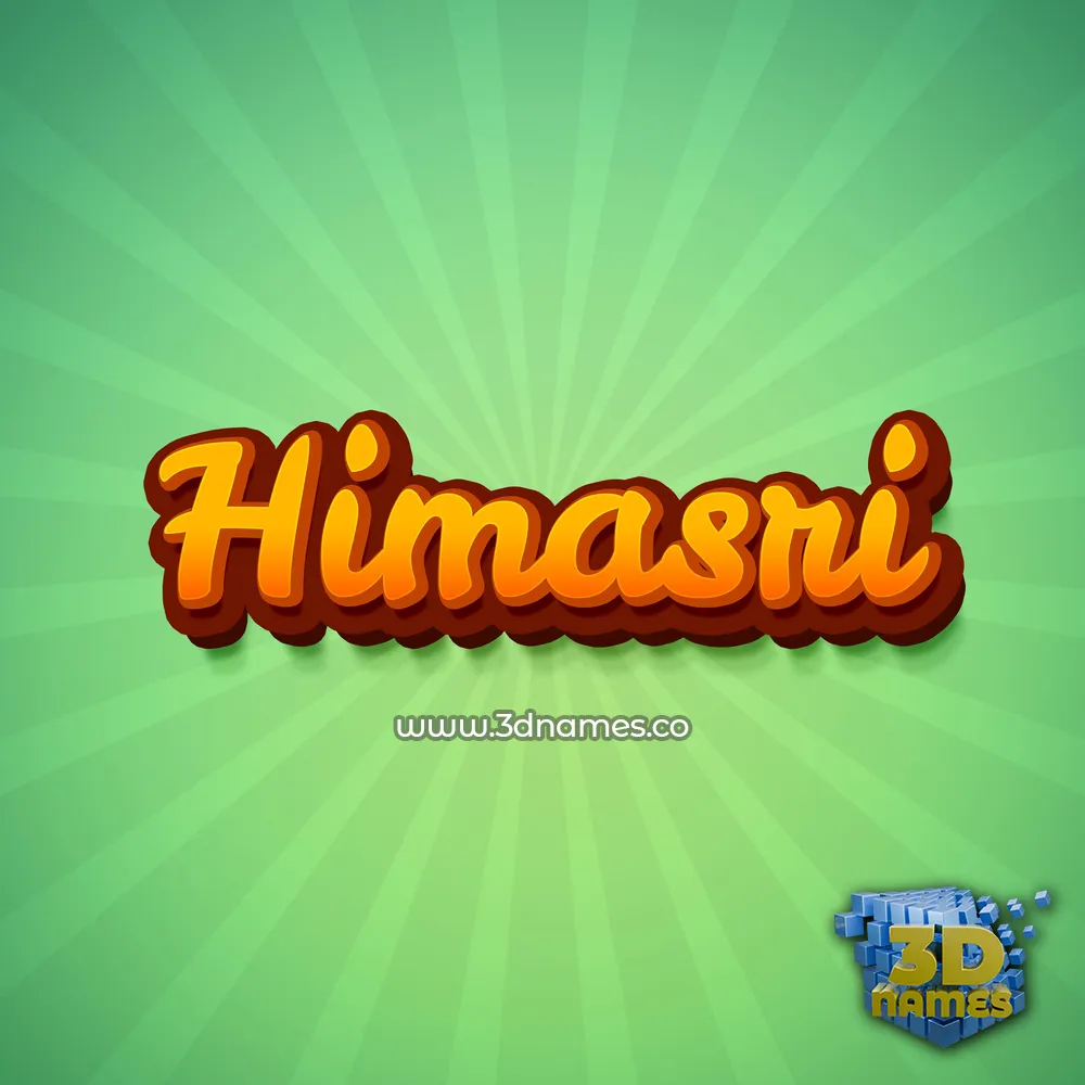 himasri in Green Rays style - 3D name wallpaper