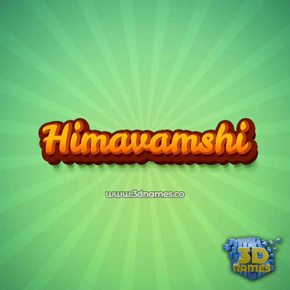 himavamshi in Green Rays style - 3D name wallpaper