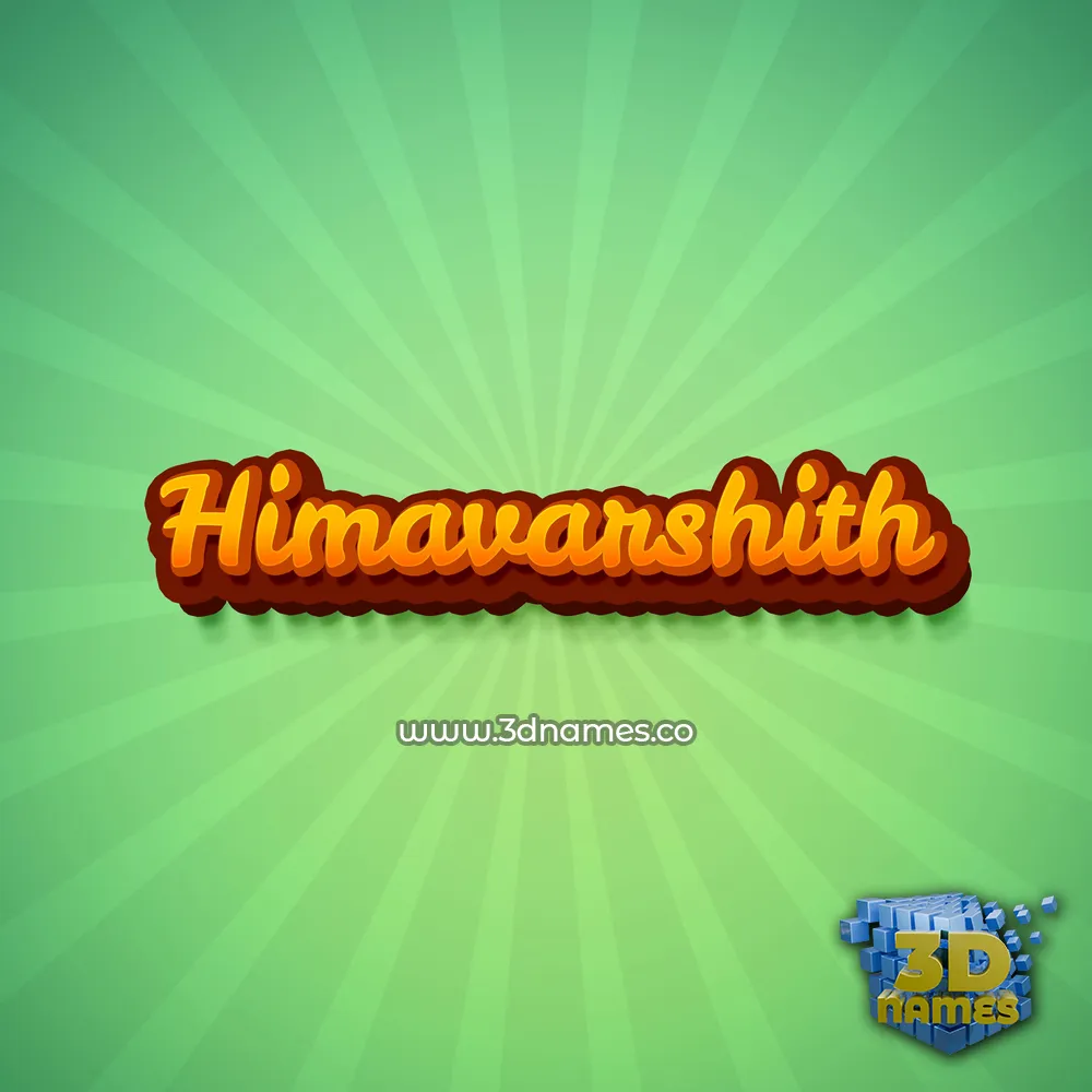 himavarshith in Green Rays style - 3D name wallpaper