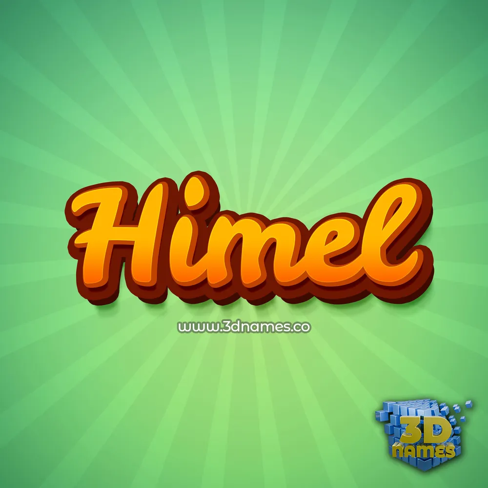 himel in Green Rays style - 3D name wallpaper