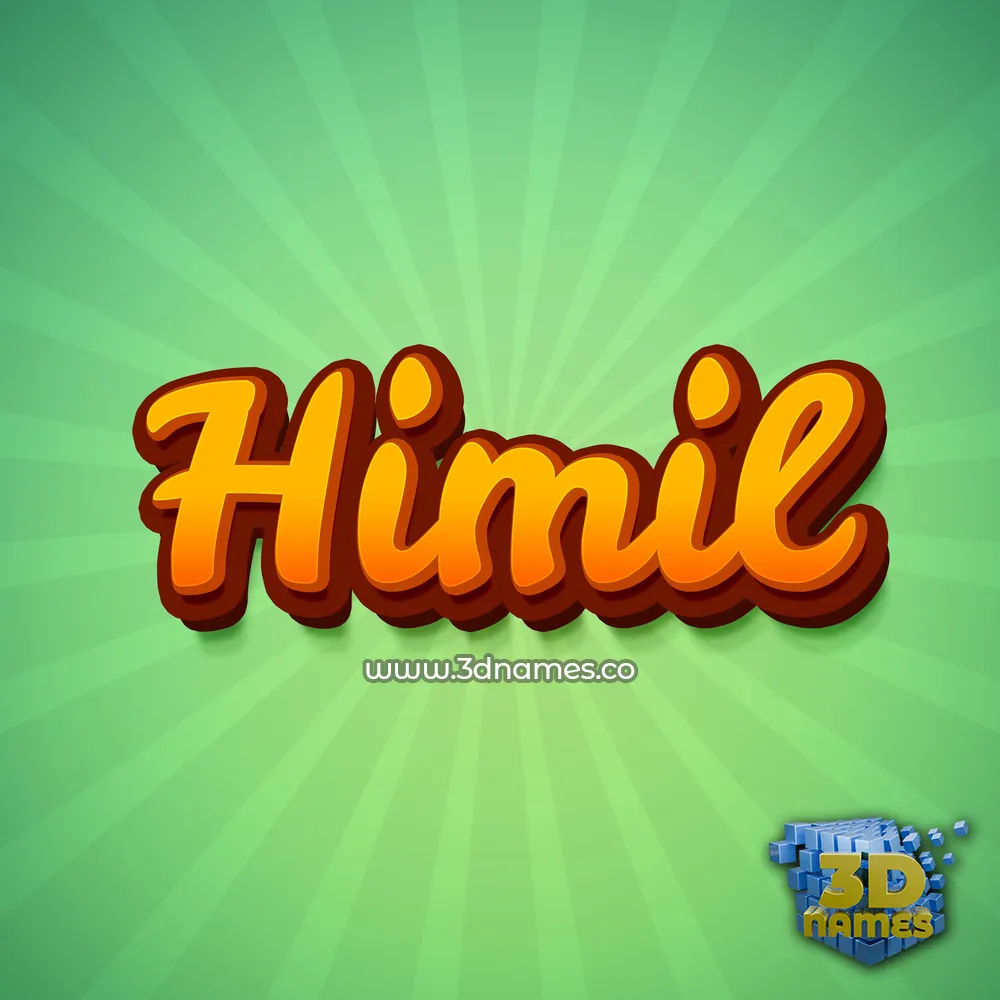 himil in Green Rays style - 3D name wallpaper