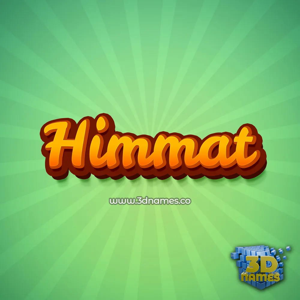 himmat in Green Rays style - 3D name wallpaper