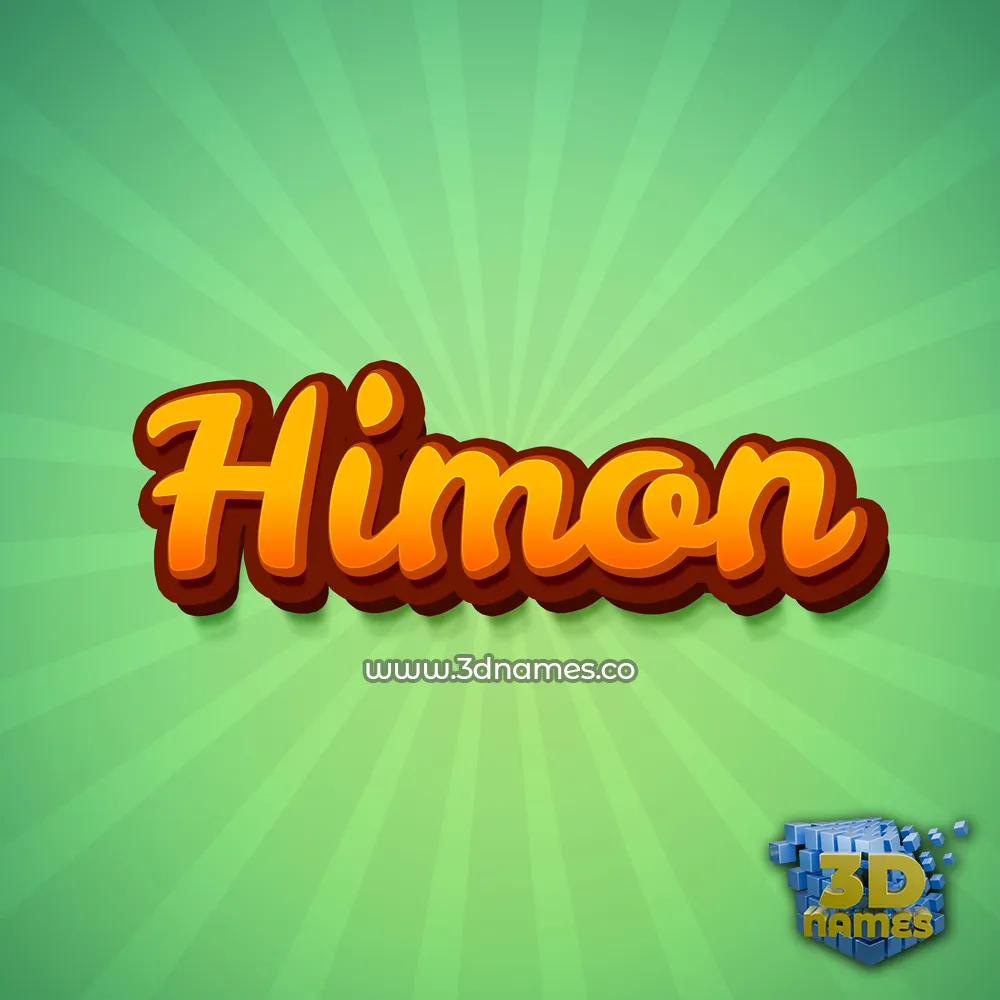 himon in Green Rays style - 3D name wallpaper