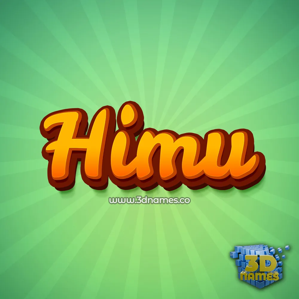 himu in Green Rays style - 3D name wallpaper