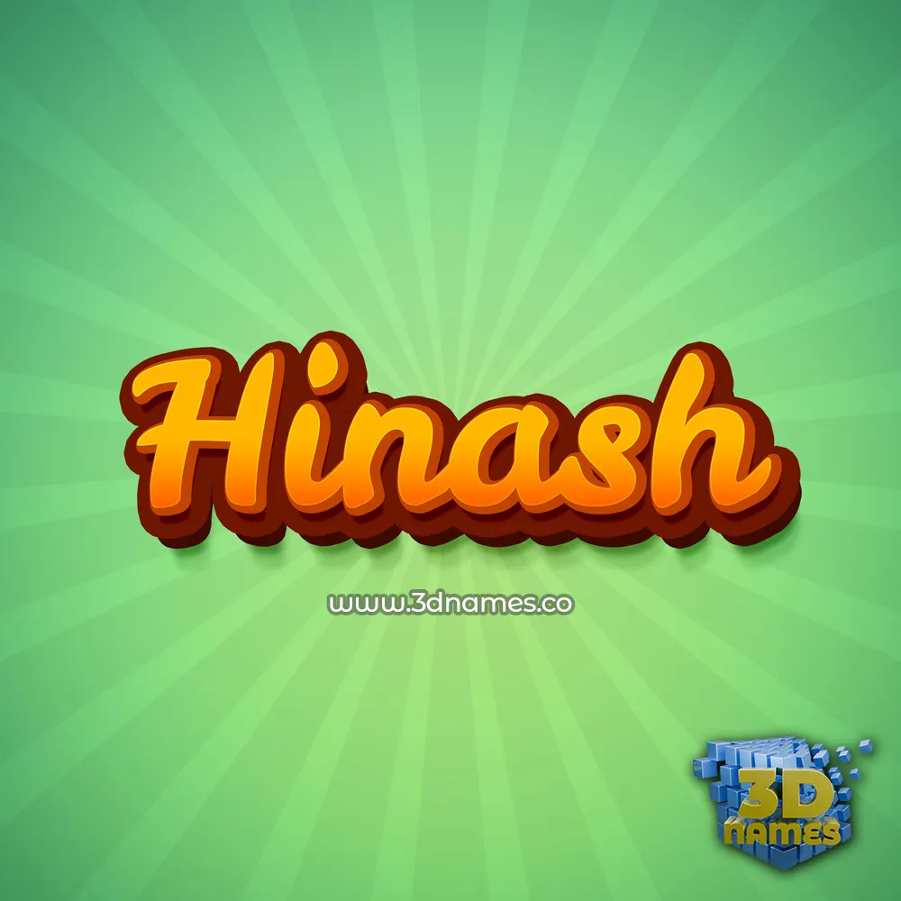 hinash in Green Rays style - 3D name wallpaper