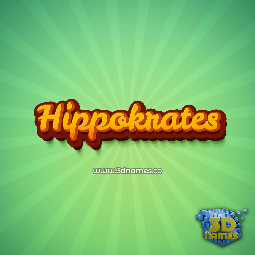 hippokrates in Green Rays style - 3D name wallpaper