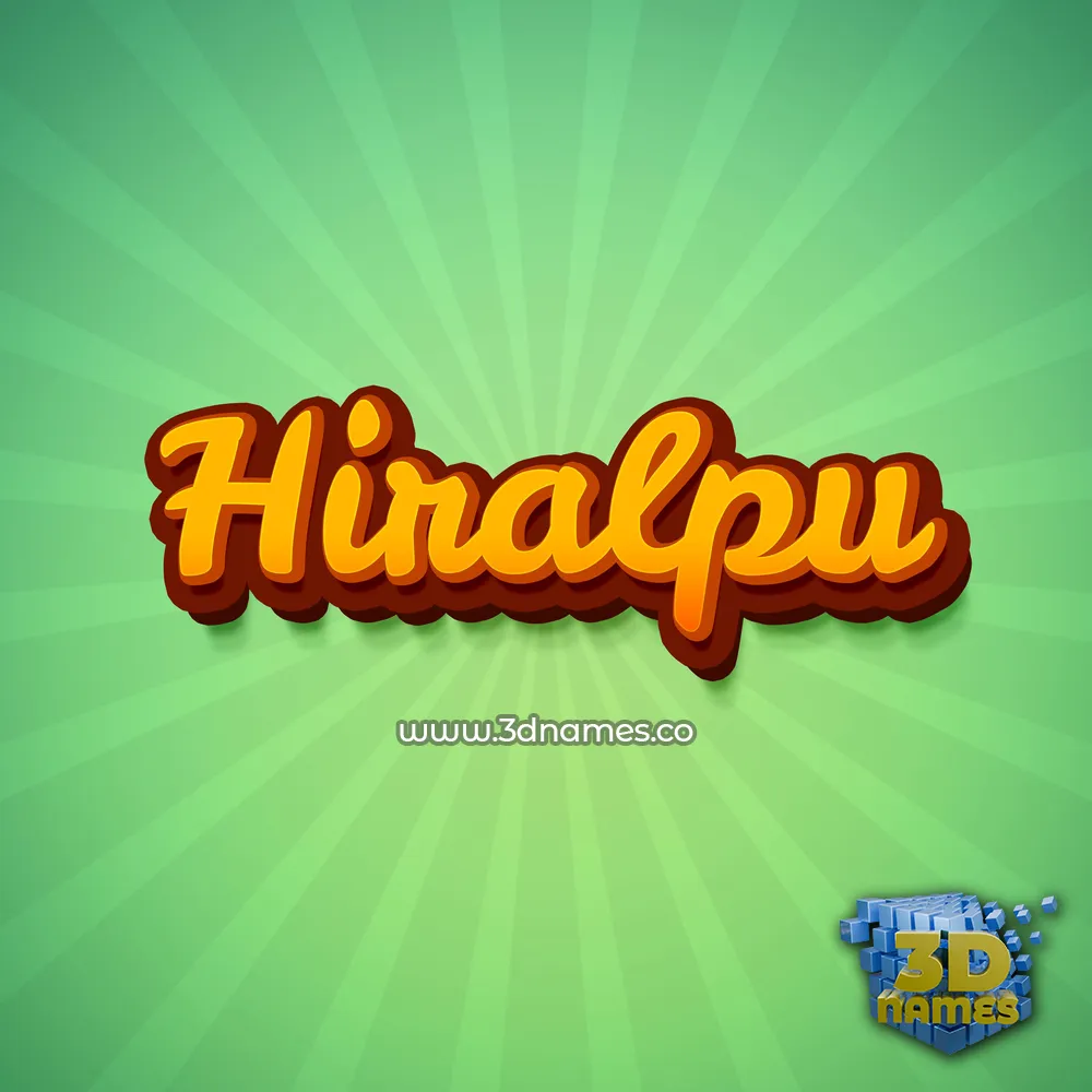 hiralpu in Green Rays style - 3D name wallpaper