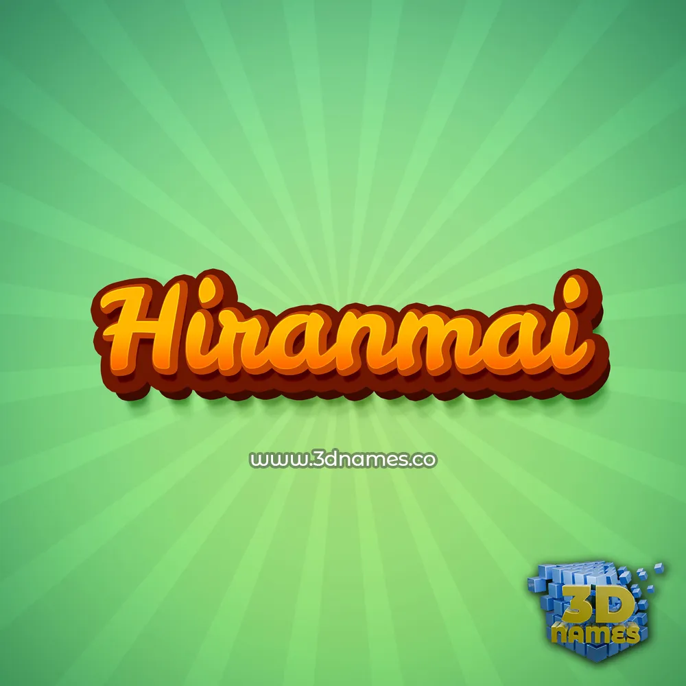 hiranmai in Green Rays style - 3D name wallpaper
