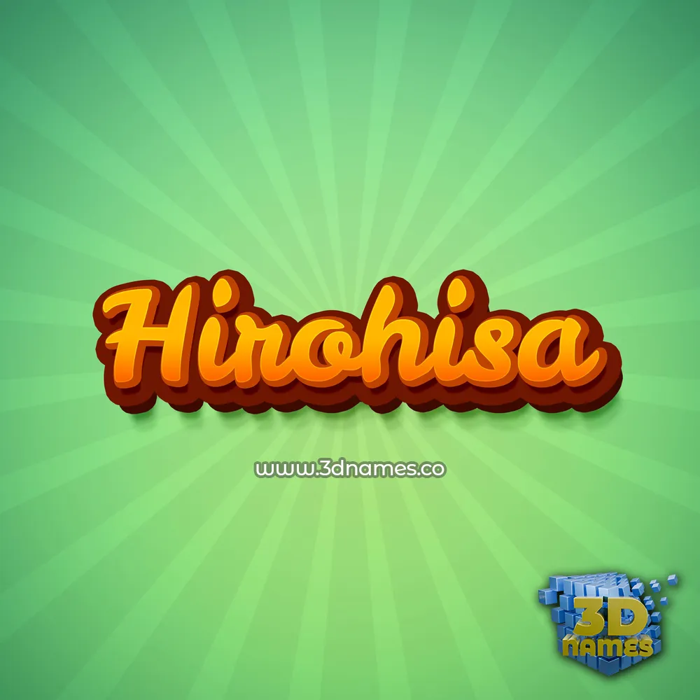 hirohisa in Green Rays style - 3D name wallpaper